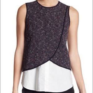Derek Lam 10 Crosby Layered Top Size Small